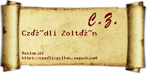 Czédli Zoltán névjegykártya