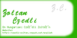 zoltan czedli business card